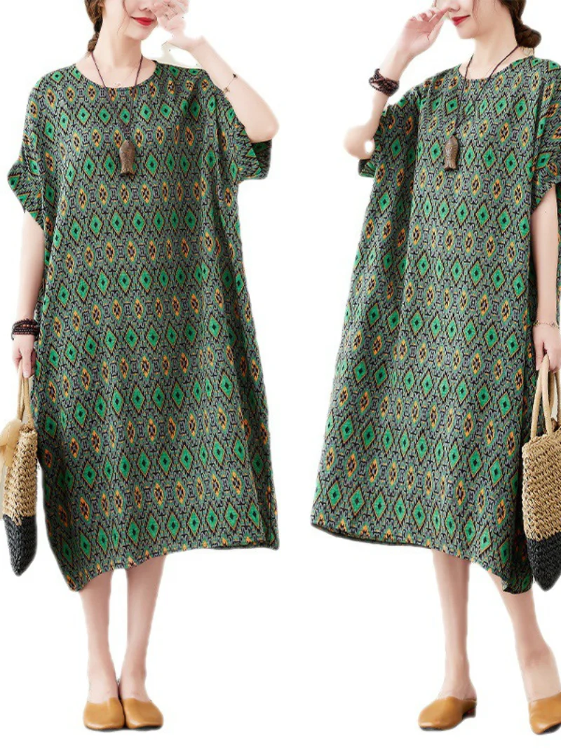 Women Casual Loose Sleeveless A-Line Swing Dress Summer Bohe Beach Dresses - Image 2