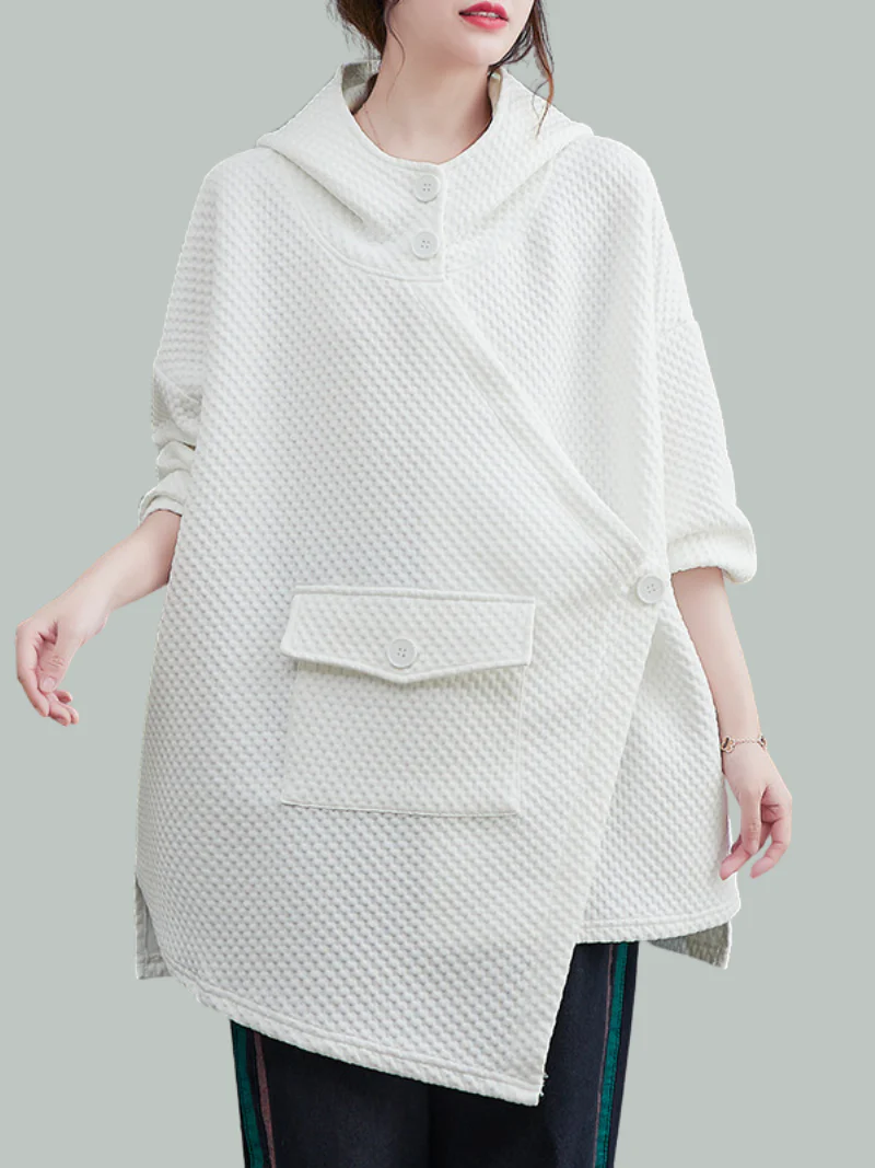 Autumn Winter Casual Loose Button Sweater With Pocket - Image 2