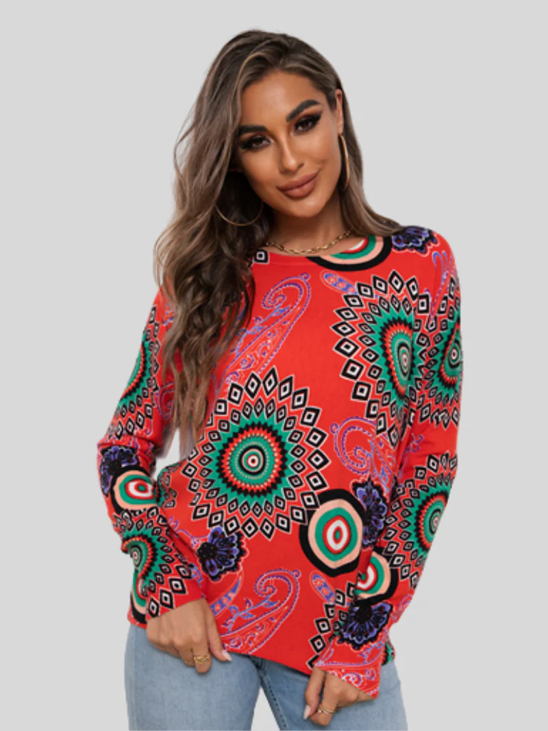 Autumn Winter Casual Loose Long-Sleeved Round Neck Top - Image 2