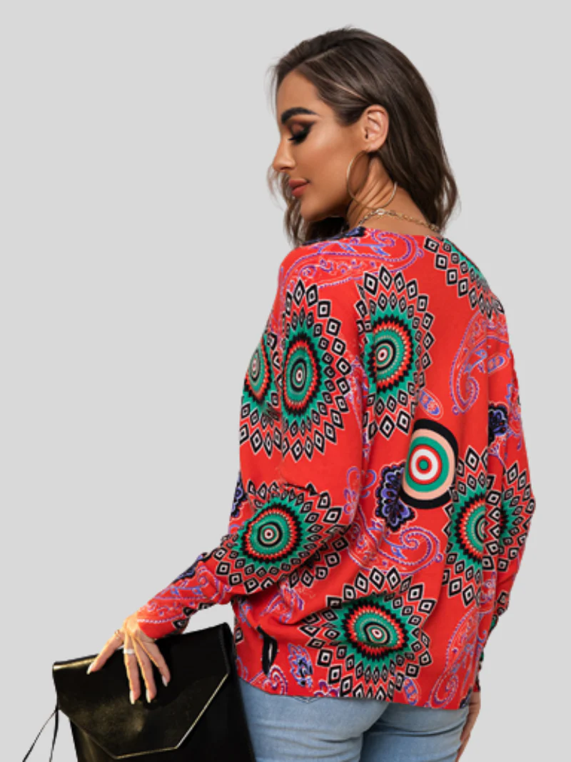 Autumn Winter Casual Loose Long-Sleeved Round Neck Top - Image 3