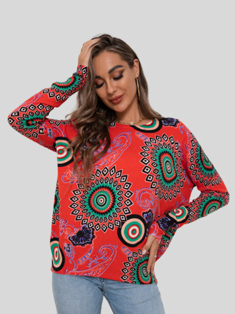 Autumn Winter Casual Loose Long-Sleeved Round Neck Top - Image 4