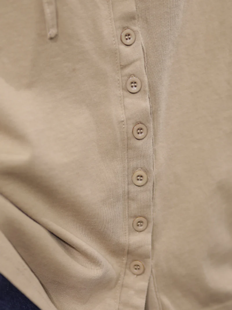 Cardigan Stylish Front Button Long Sleeves Hooded Shirt - Image 8
