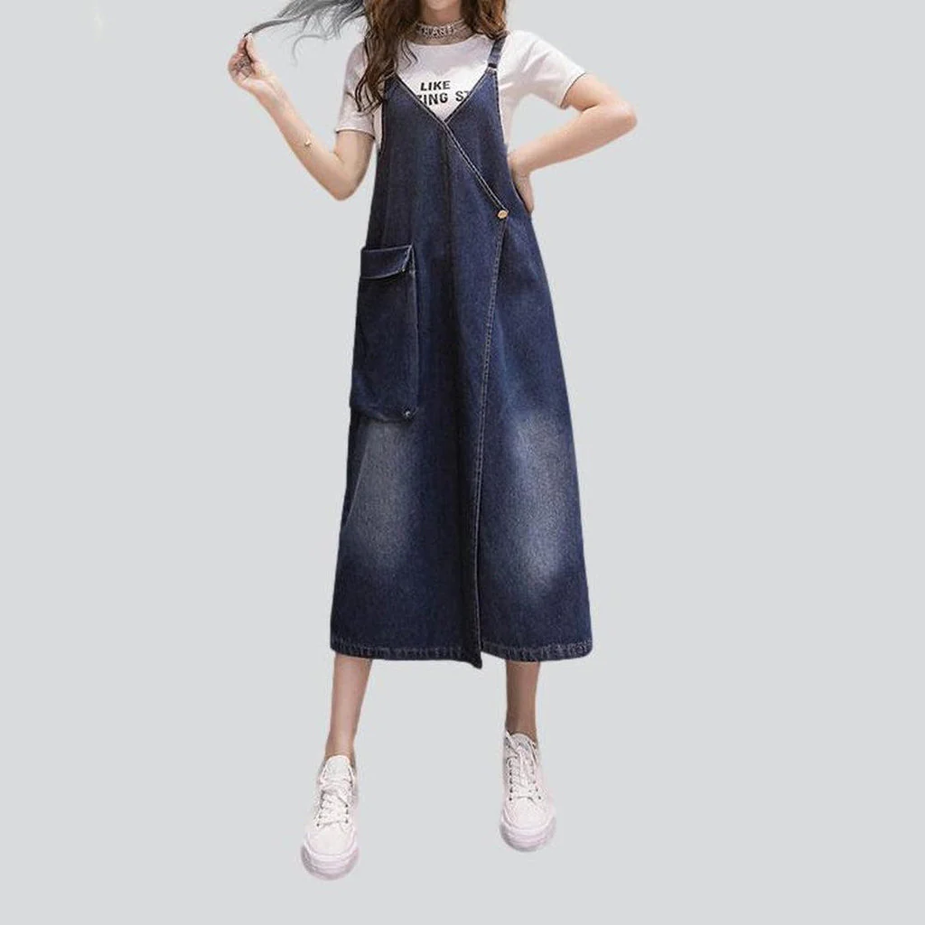 Women's cargo denim dress - Image 3