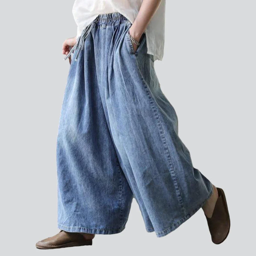 Women's culotte denim pants - Image 2