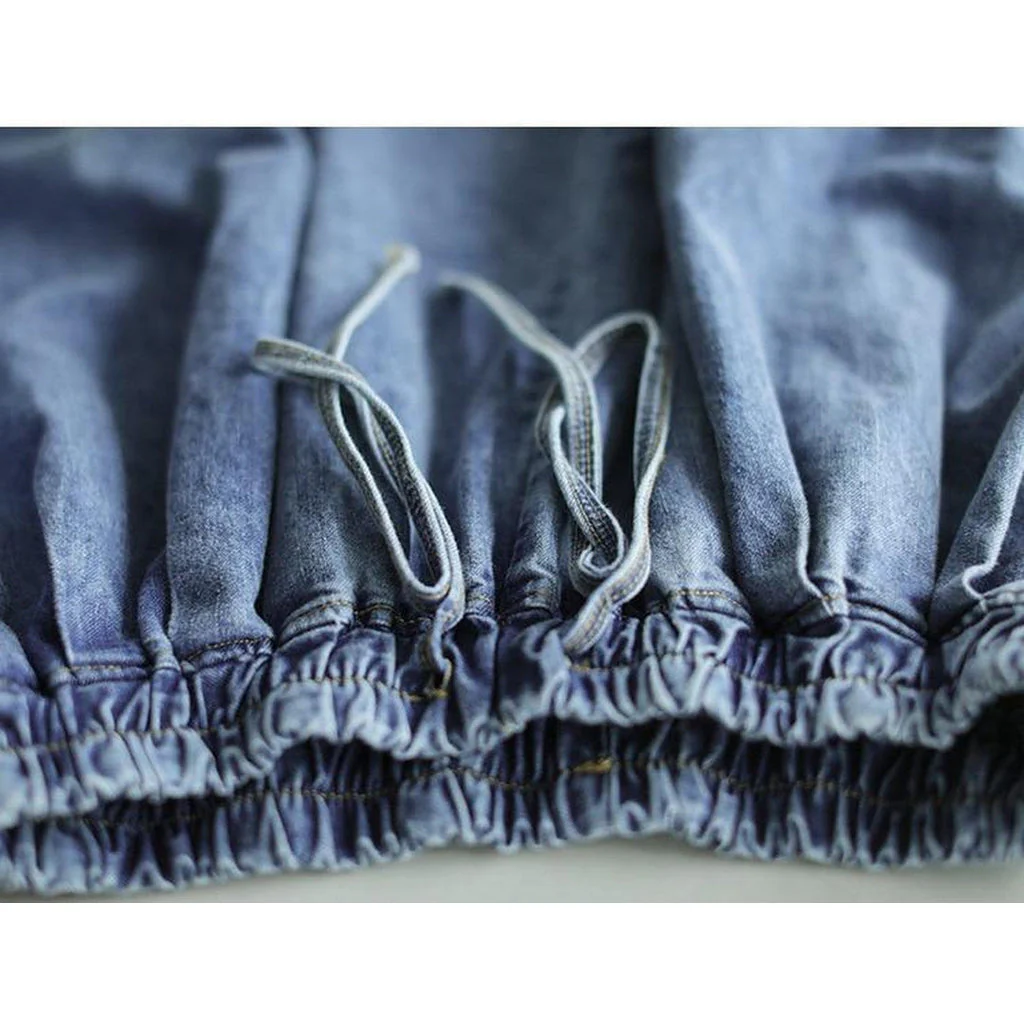 Women's culotte denim pants - Image 4