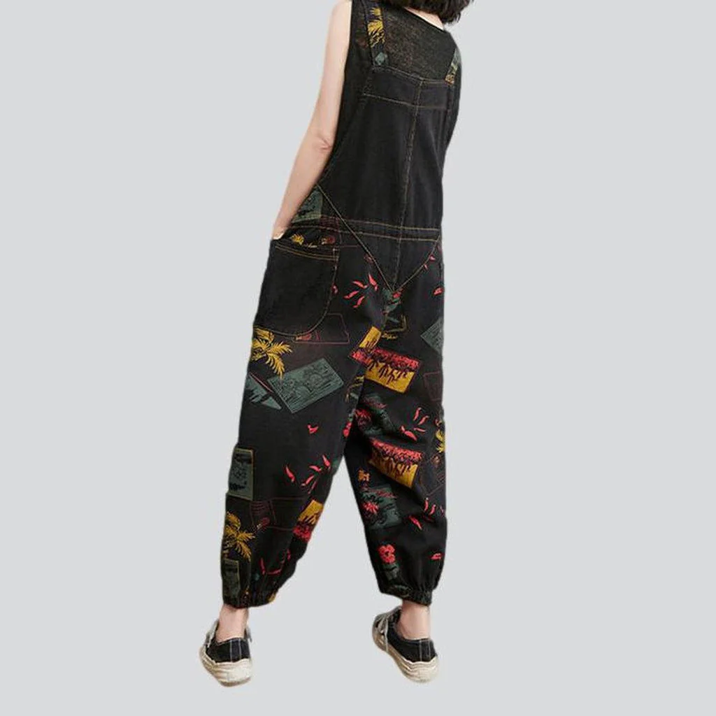Women's denim overall with drawstrings - Image 5