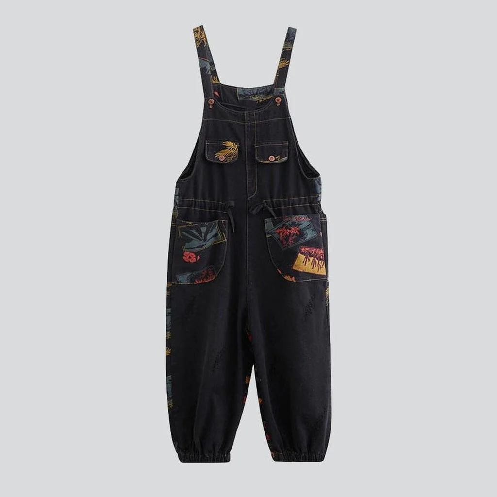 Women's denim overall with drawstrings - Image 6