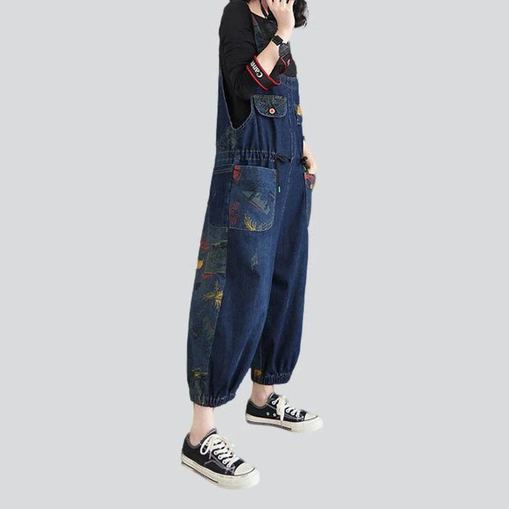 Women's denim overall with drawstrings - Image 7