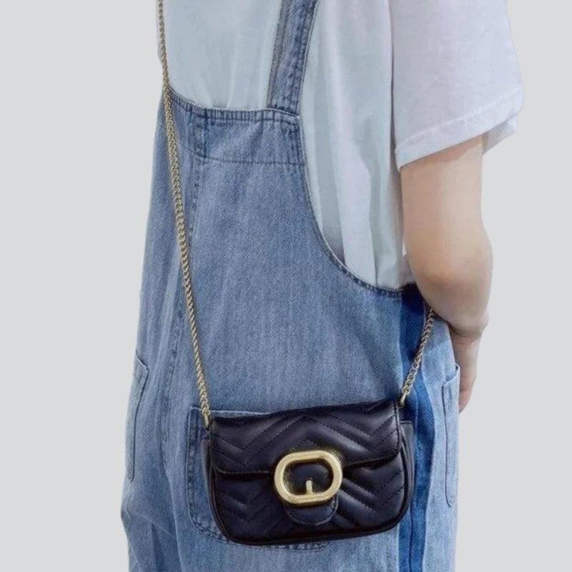 Women's denim romper with bands - Image 4