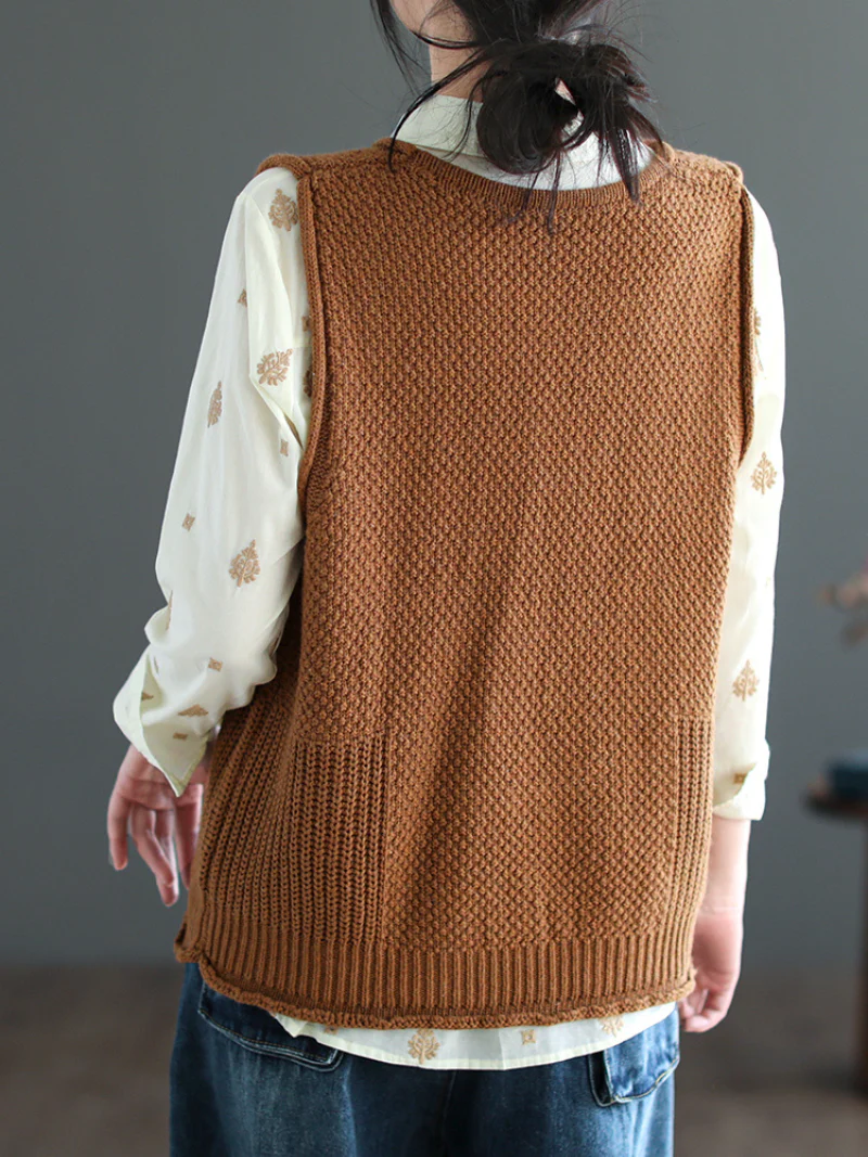 Everyday Cotton V-neck Pullover Sweater - Image 3