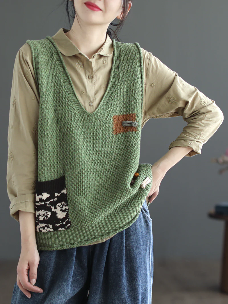 Everyday Cotton V-neck Pullover Sweater - Image 4