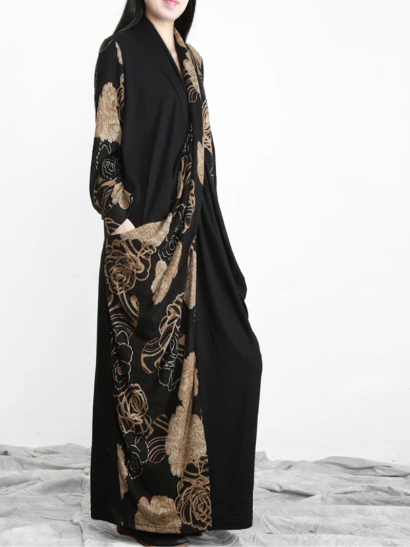 fashionable skirt v-neck long beautiful maxi dress - Image 4