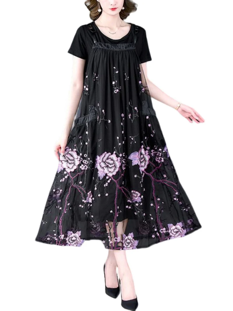 Fashional Printed Floral Party Wear  Maxi Salopette Dress - Image 2