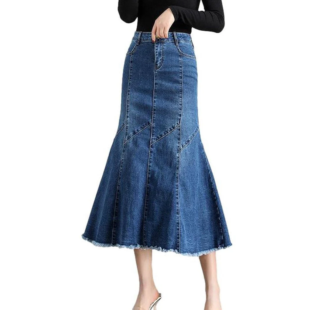Women's fishtail denim skirt - Image 2