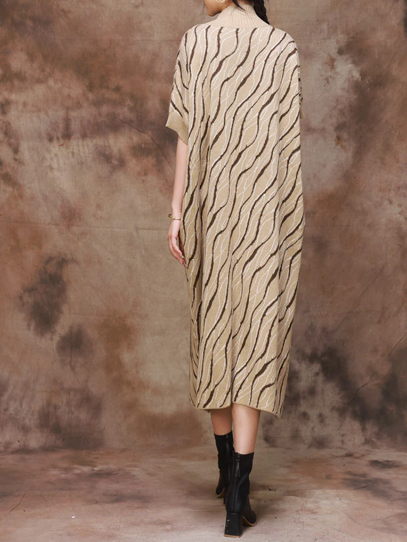 Chic Comfort Flower Knitted Midi Dress - Image 6