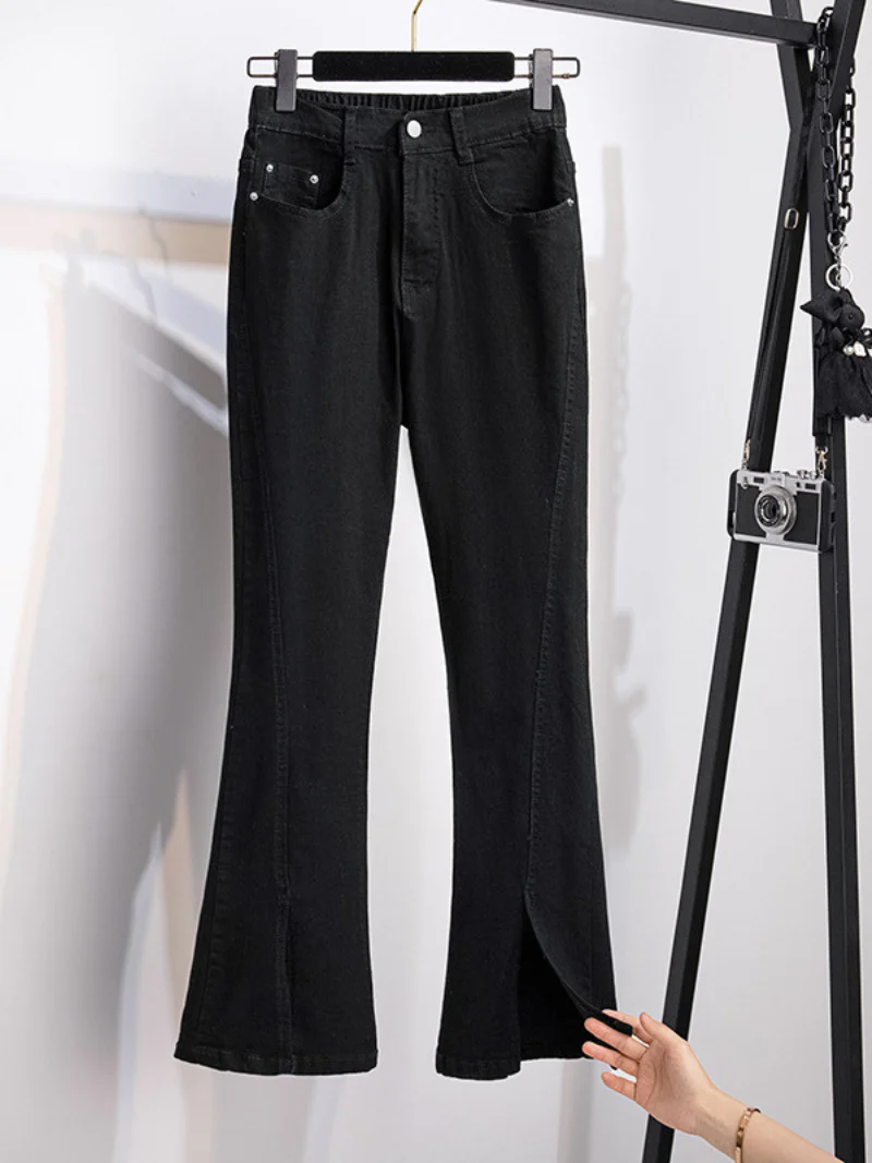 high waist jeans casual loose extra large size bottom pants - Image 4
