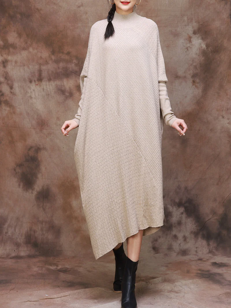 knitting Dolman Sleeve Collar A-line Style - Image 2