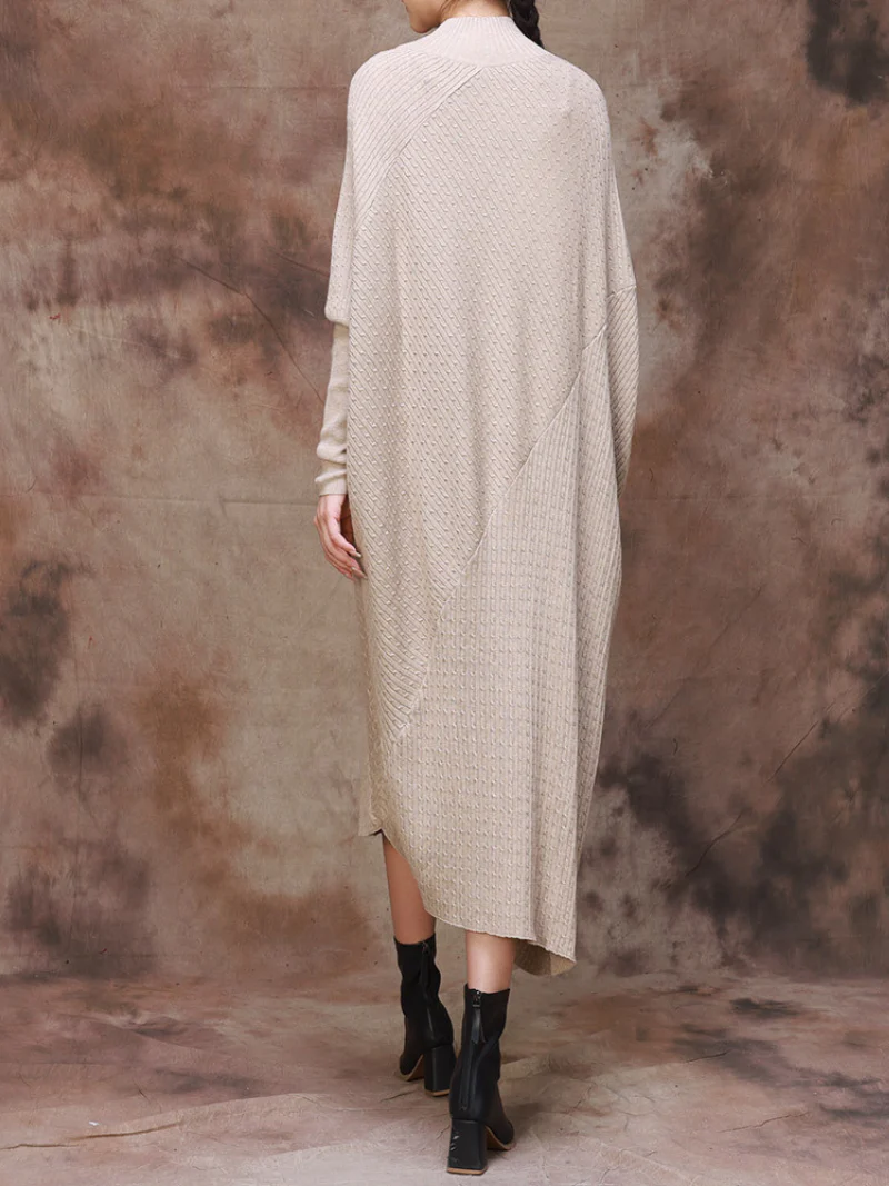 knitting Dolman Sleeve Collar A-line Style - Image 4