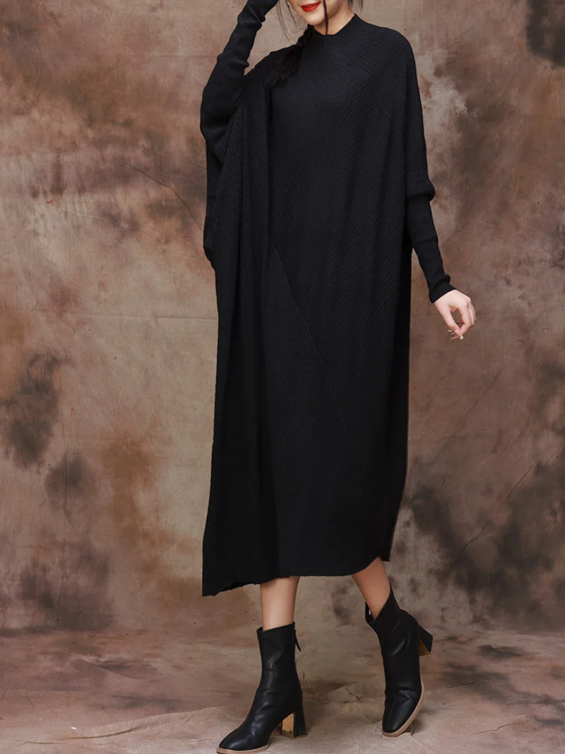 knitting Dolman Sleeve Collar A-line Style - Image 5
