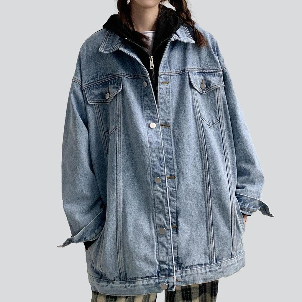 Women's long oversized denim jacket - Image 10
