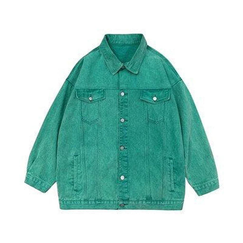 Women's long oversized denim jacket - Image 15