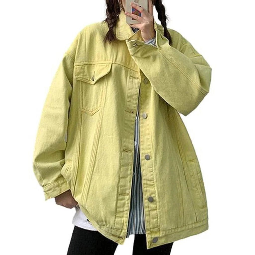 Women's long oversized denim jacket - Image 3