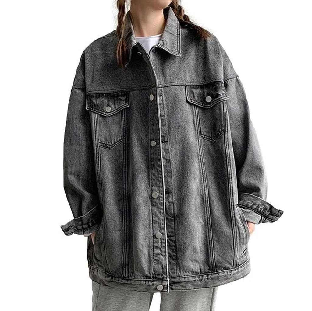 Women's long oversized denim jacket - Image 6