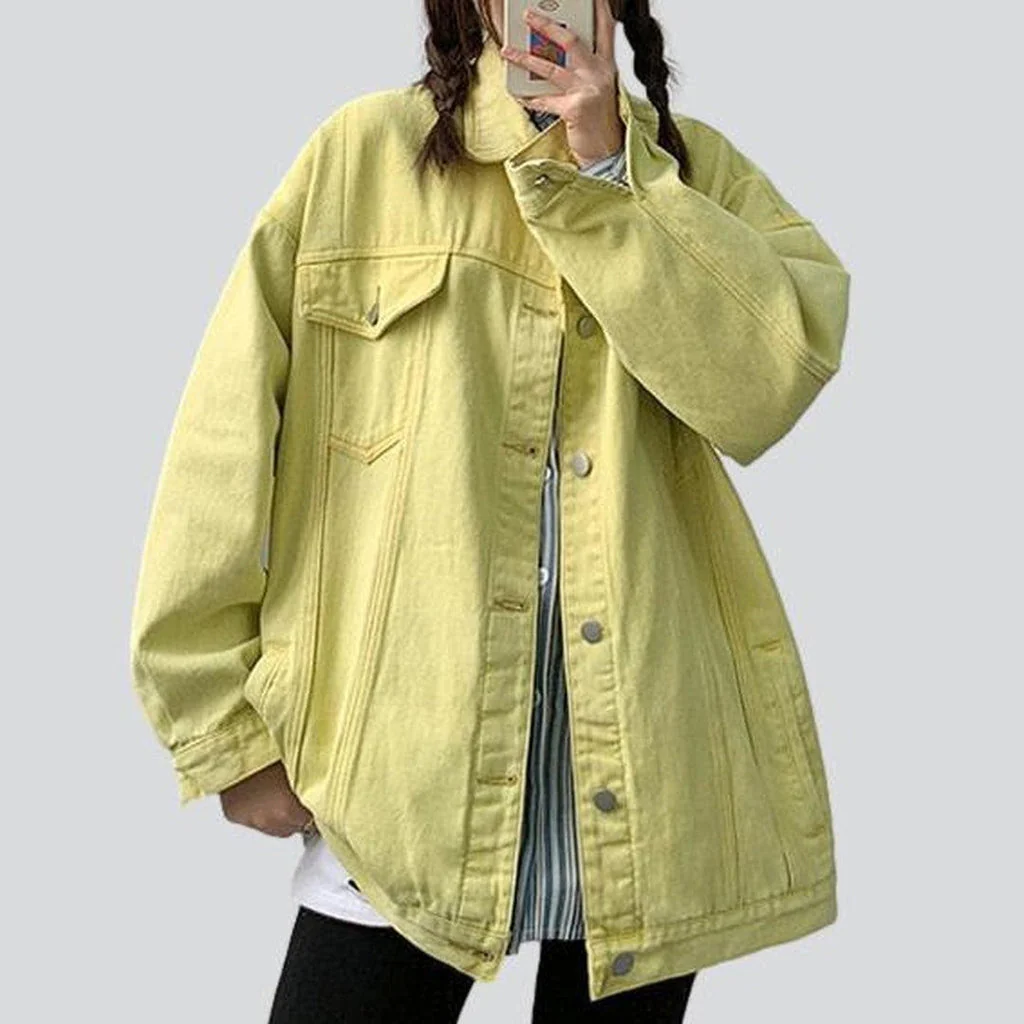 Women's long oversized denim jacket - Image 8