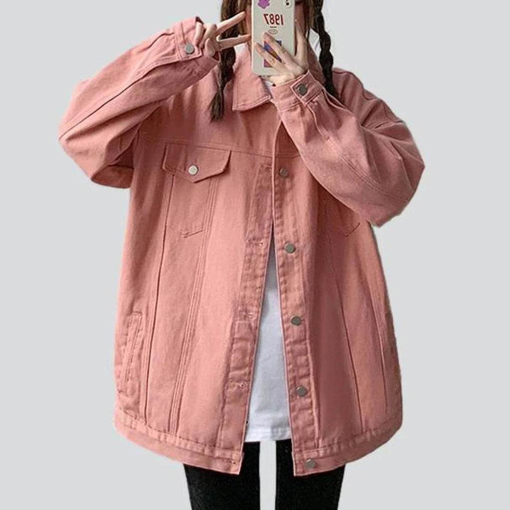 Women's long oversized denim jacket - Image 9