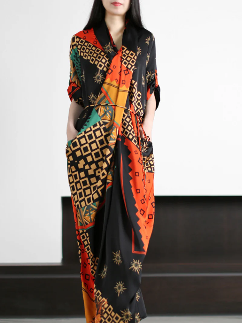 Maxi Dress loose lace thin light luxury fashion ethnic style - Image 2