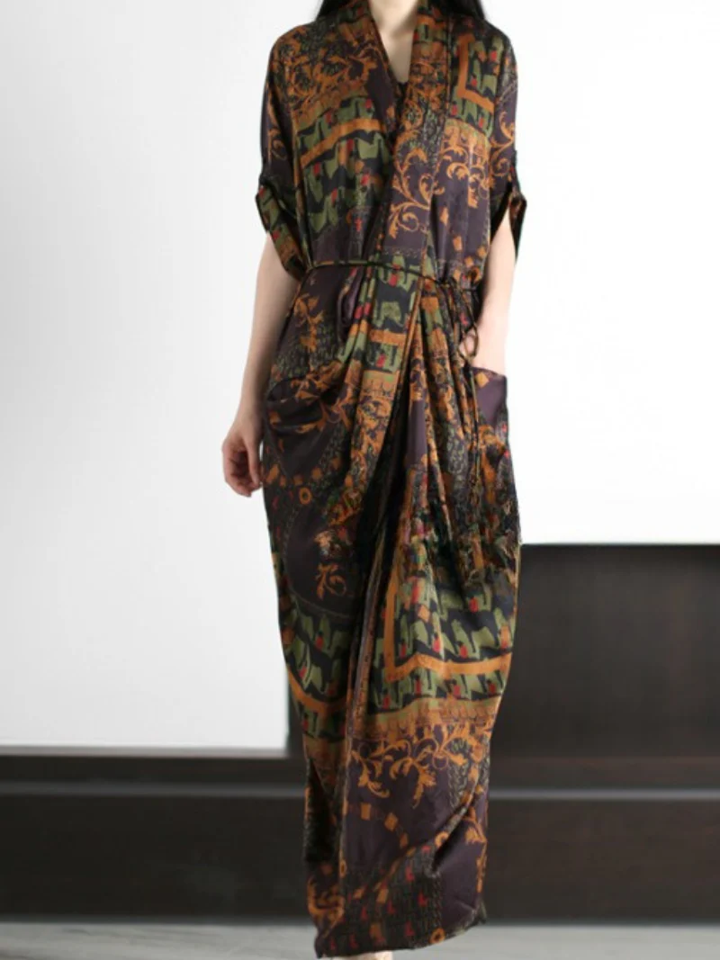 Maxi Dress loose lace thin light luxury fashion ethnic style - Image 3