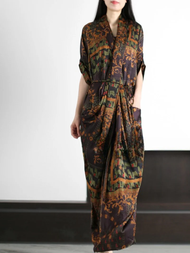 Maxi Dress loose lace thin light luxury fashion ethnic style - Image 4