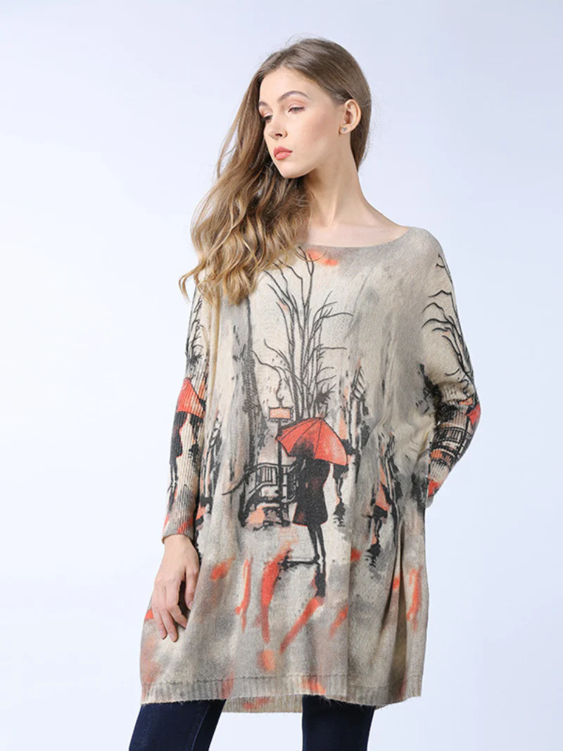 mid-length loose bottoming shirt sweater top - Image 3