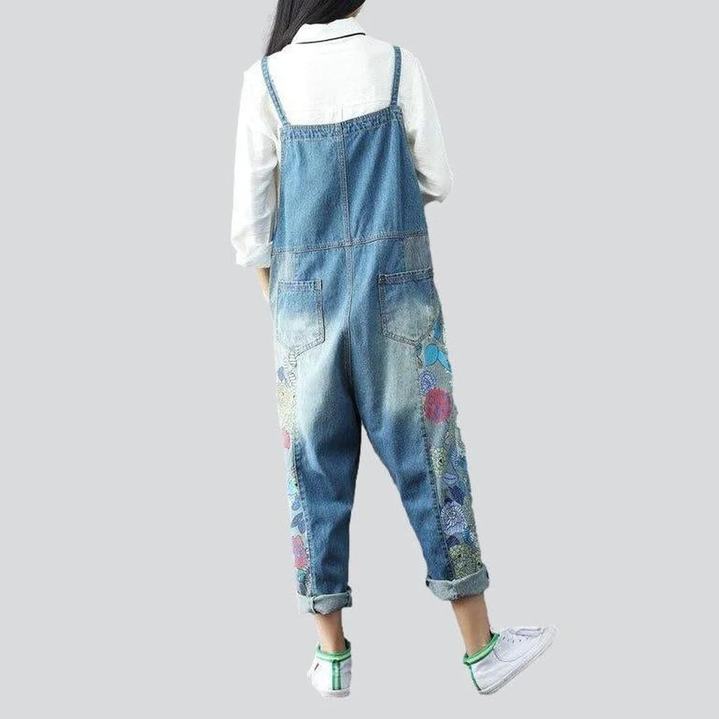 Women's overall painted with flowers - Image 5