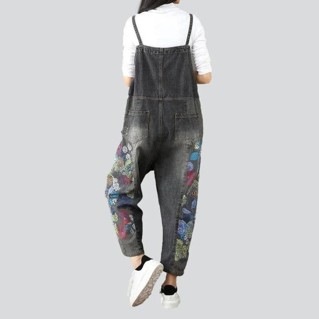 Women's overall painted with flowers - Image 7