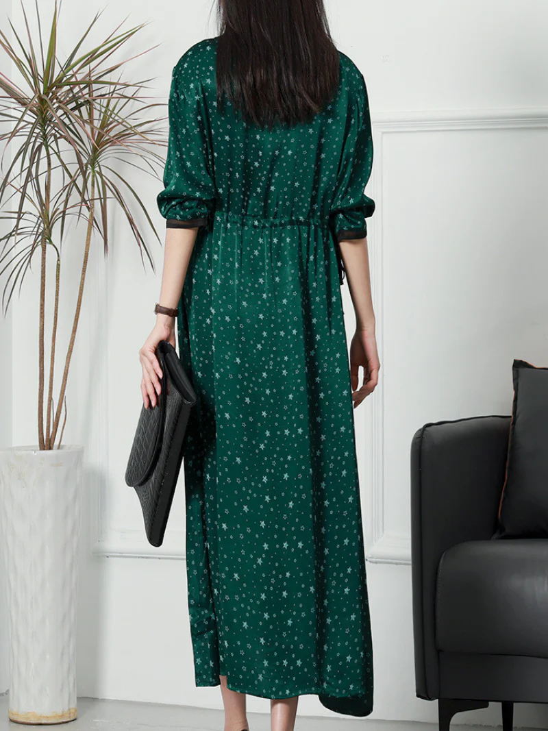 Petite Round Neck A-line Dress - Image 2