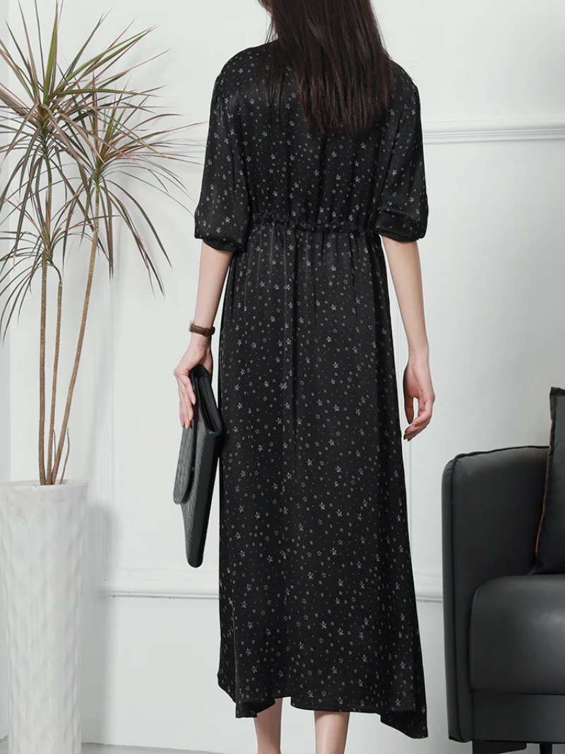 Petite Round Neck A-line Dress - Image 4