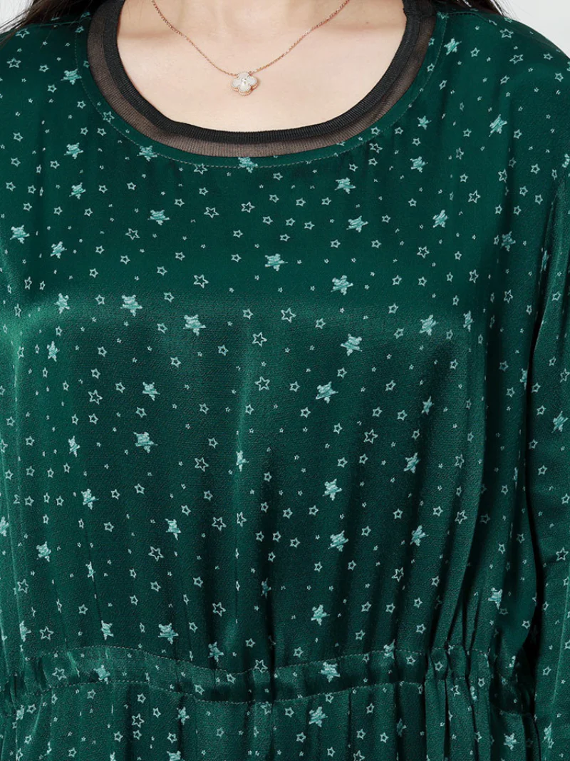 Petite Round Neck A-line Dress - Image 7