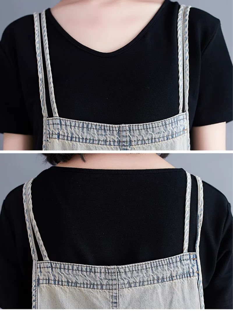 Relaxed Fit Large size  Patch Dungaree - Image 5