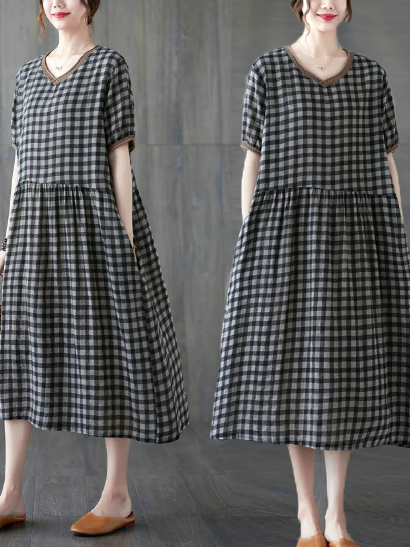 Short Sleeve Evening Party Midi Smock Dress with Side Pocket - Image 3