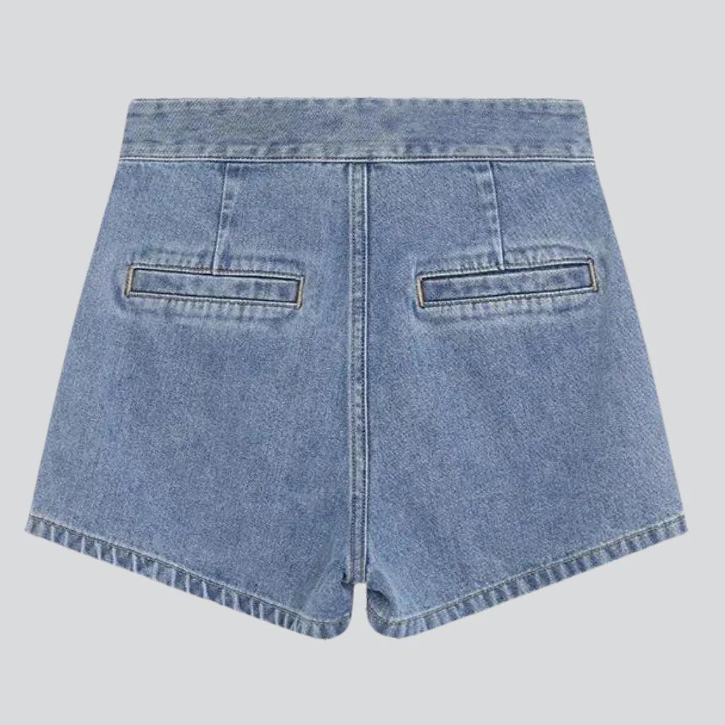 Women's shorts with denim belt - Image 13