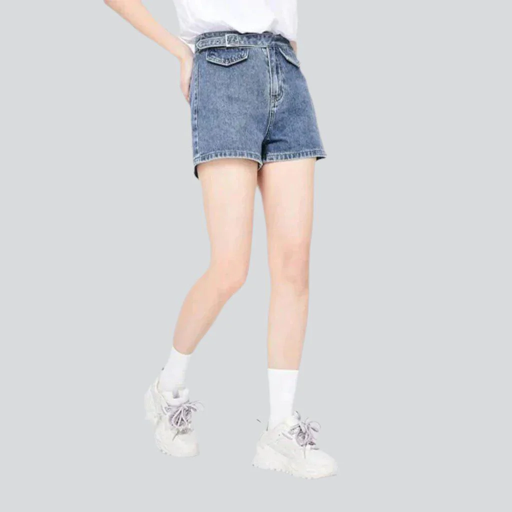 Women's shorts with denim belt - Image 5