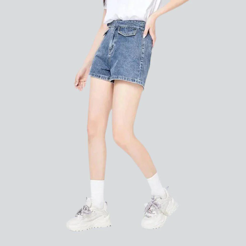 Women's shorts with denim belt - Image 6