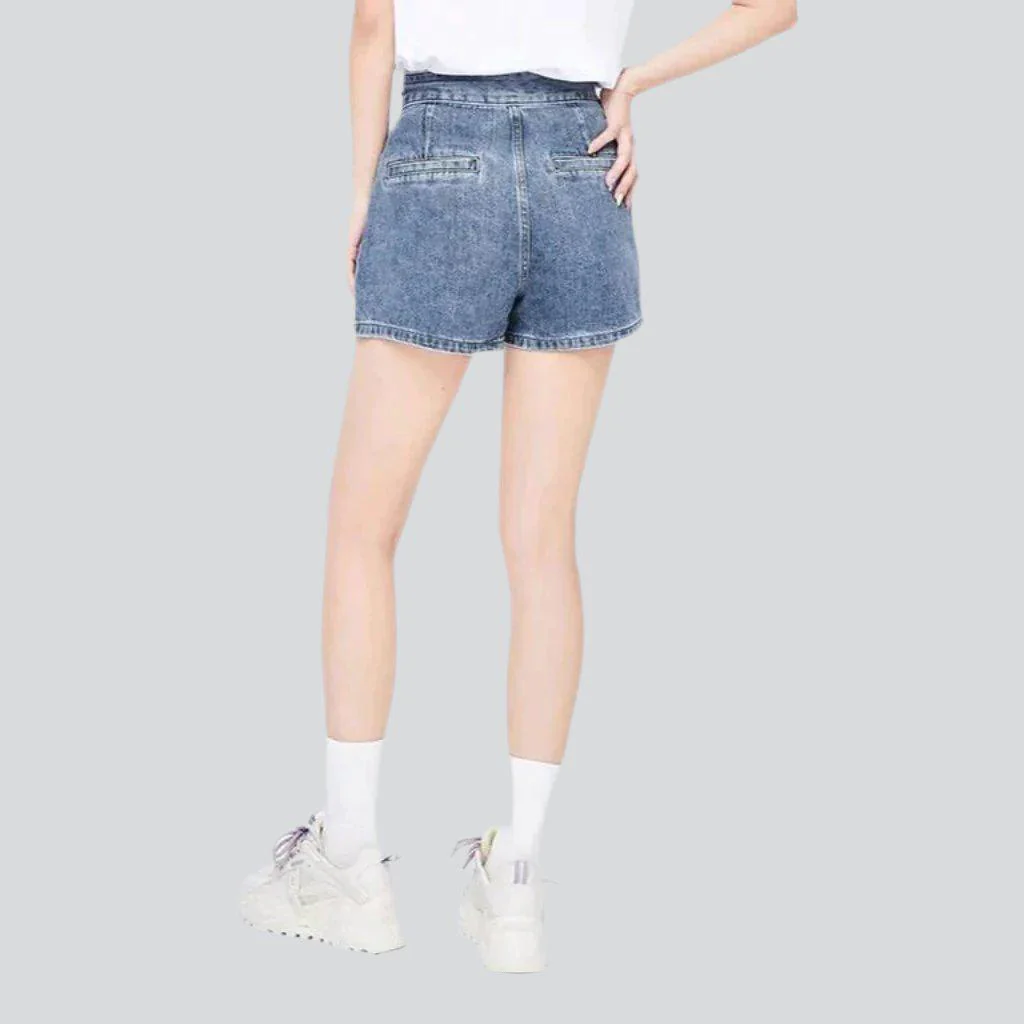 Women's shorts with denim belt - Image 7