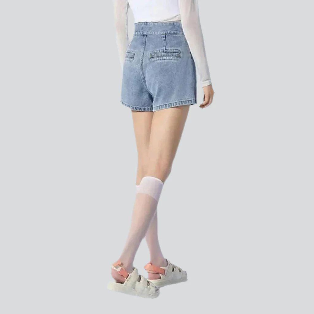 Women's shorts with denim belt - Image 9