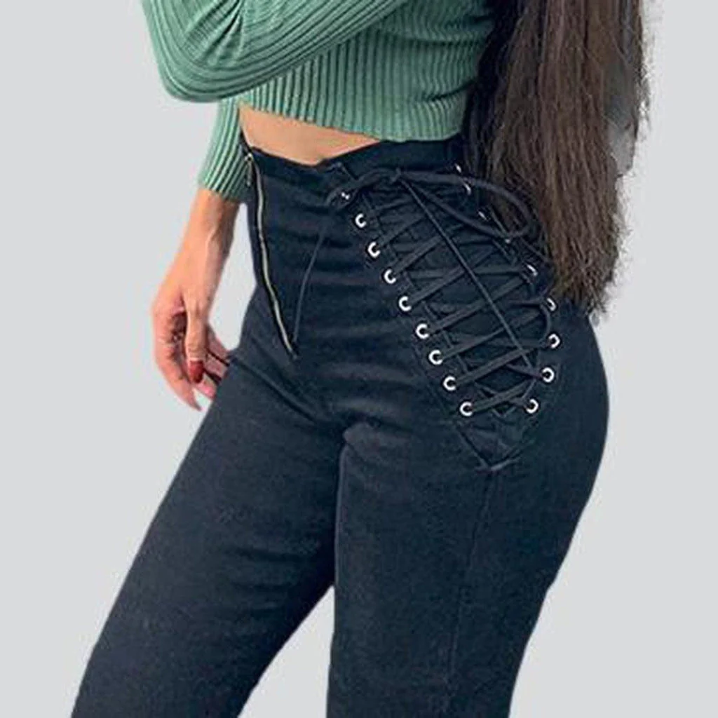 Women's skinny jeans with drawstrings - Image 5