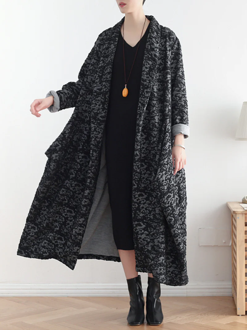 open style cardigan coat dress with side pockets - Image 2