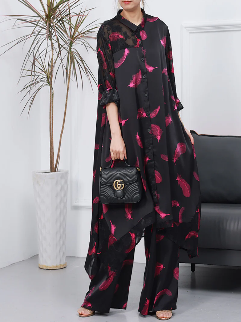 Women Cardigan Wide-leg Pants Co-ords Dress - Image 6
