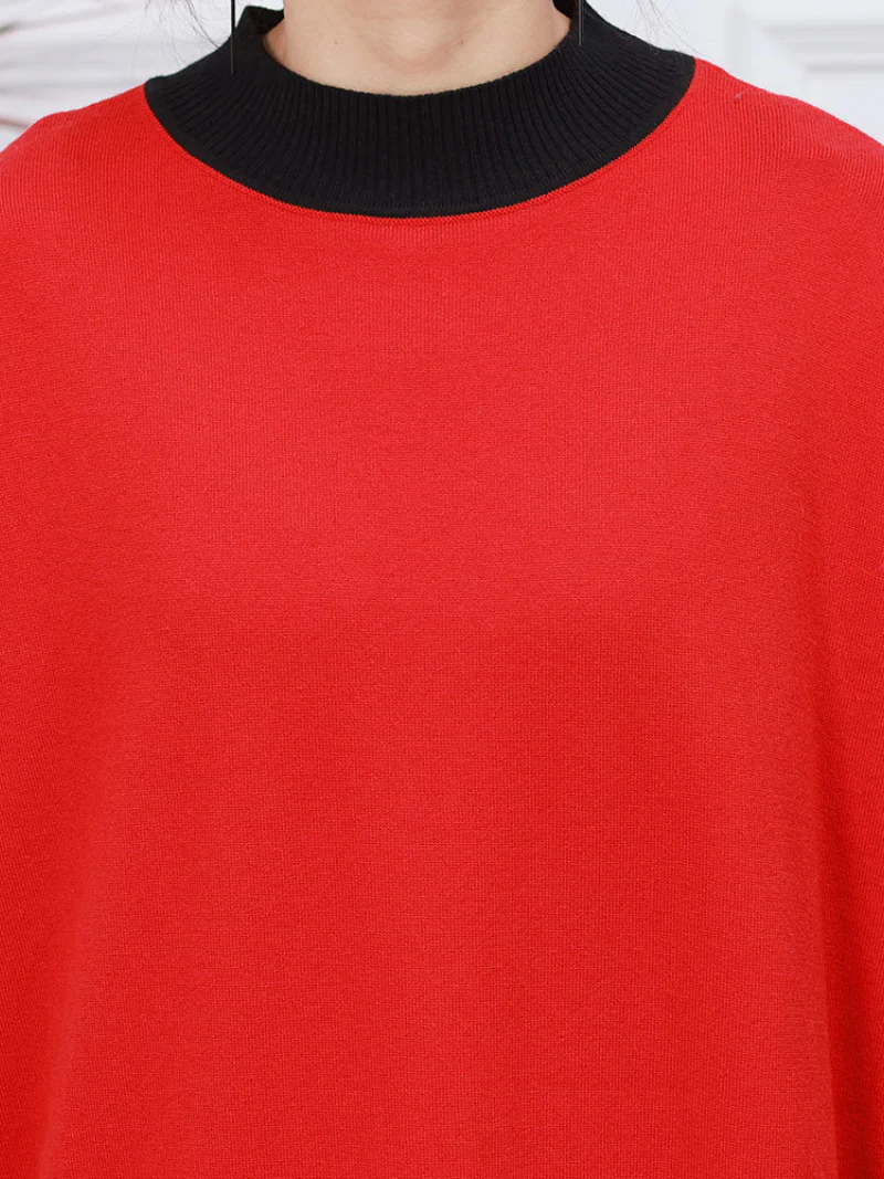 Women Spring Vintage Solid Color Knitted Short-Sleeved Midi Dress - Image 4