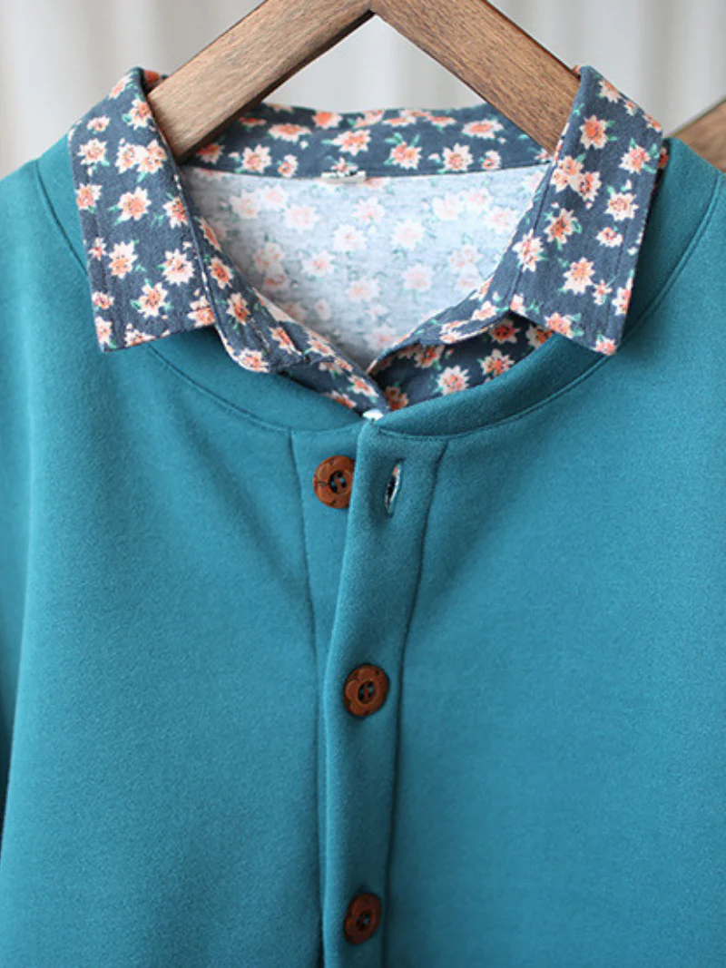 Women Winter Stylish Round Neck Loose Thick Top Coat - Image 4
